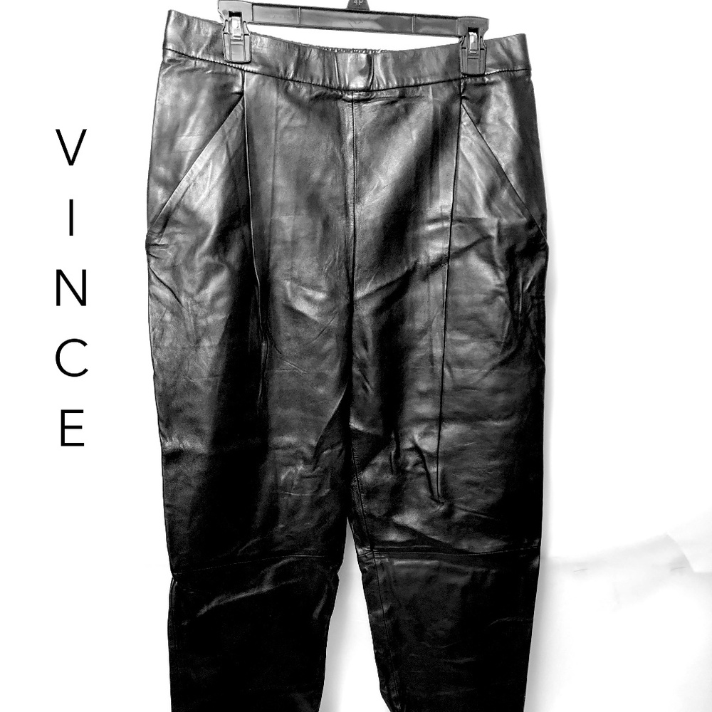 Vince Leather Pants NWT $995.00 Size Large